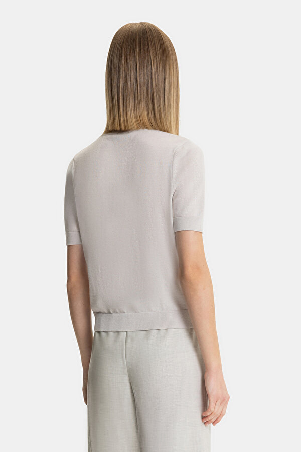 BEIGE BASIC / ROUND NECKLINE TRICOT 2