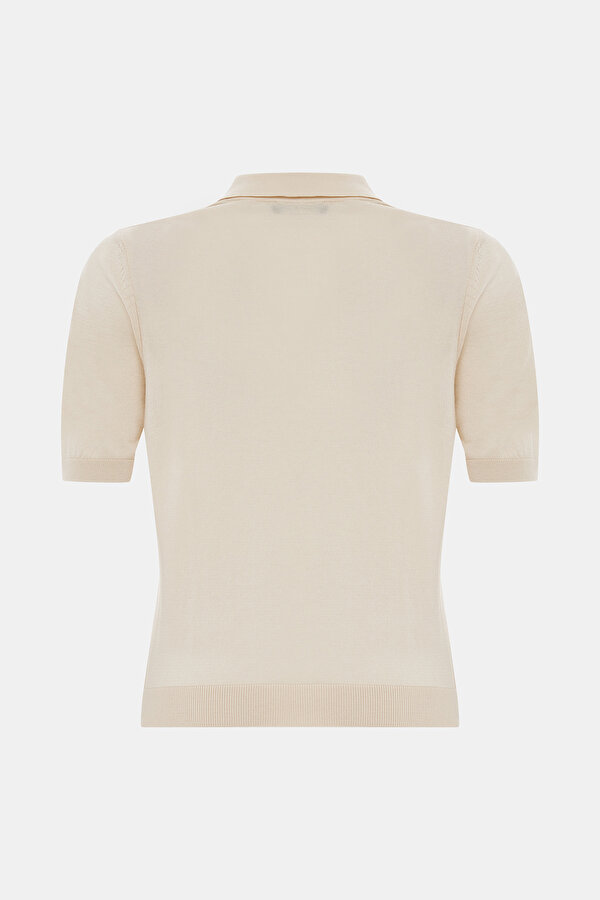 ECRU POLO NECK TRICOT 2