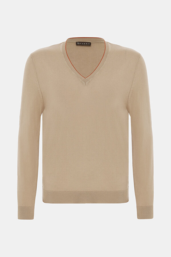 ORANGE V NECK TRICOT 7