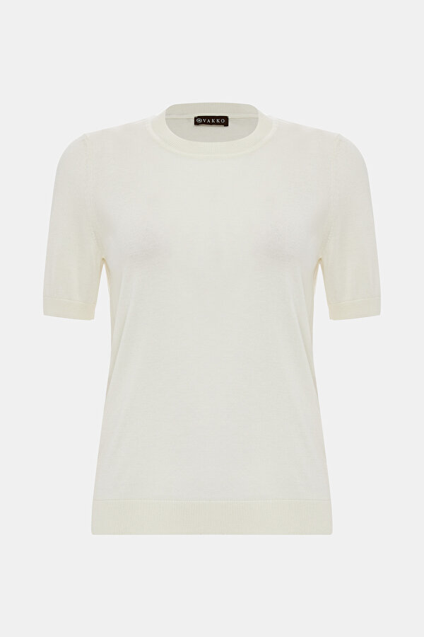 ECRU BASIC / ROUND NECKLINE TRICOT