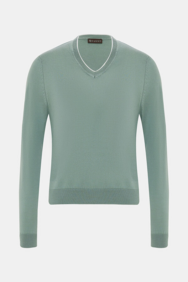 ECRU V NECK TRICOT