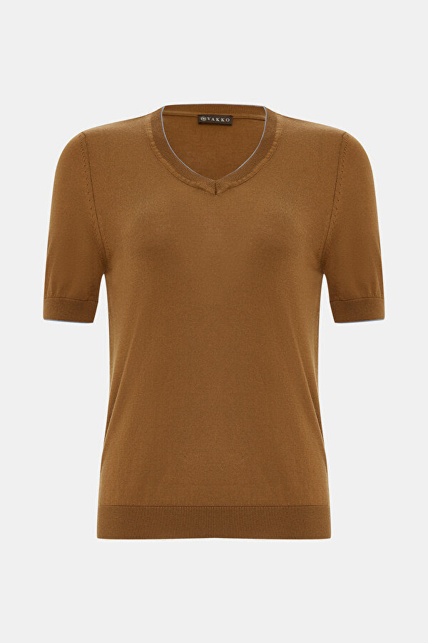 BLUE V NECK TRICOT