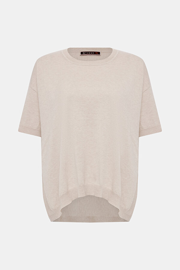 BEIGE BASIC / ROUND NECKLINE TRICOT 6