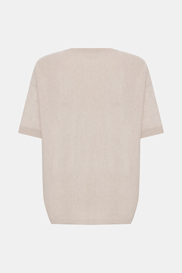 BEIGE BASIC / ROUND NECKLINE TRICOT 7