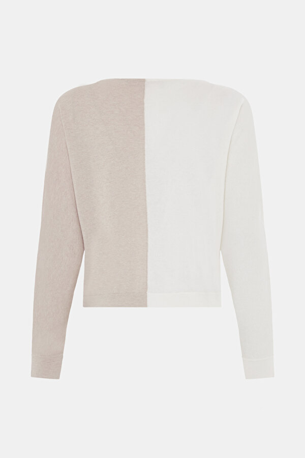 BEIGE V NECK TRICOT 6