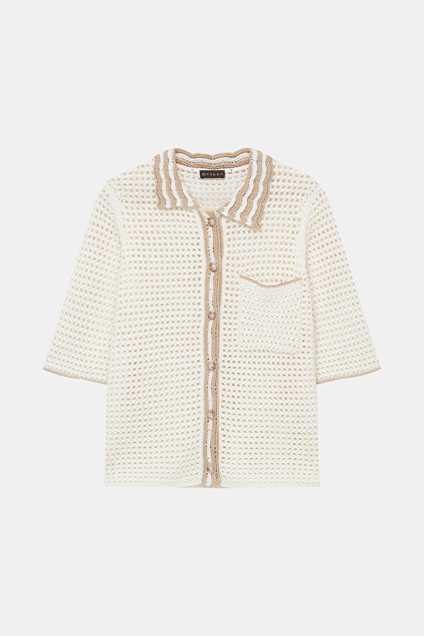 BEIGE PIPING TRICOT 7