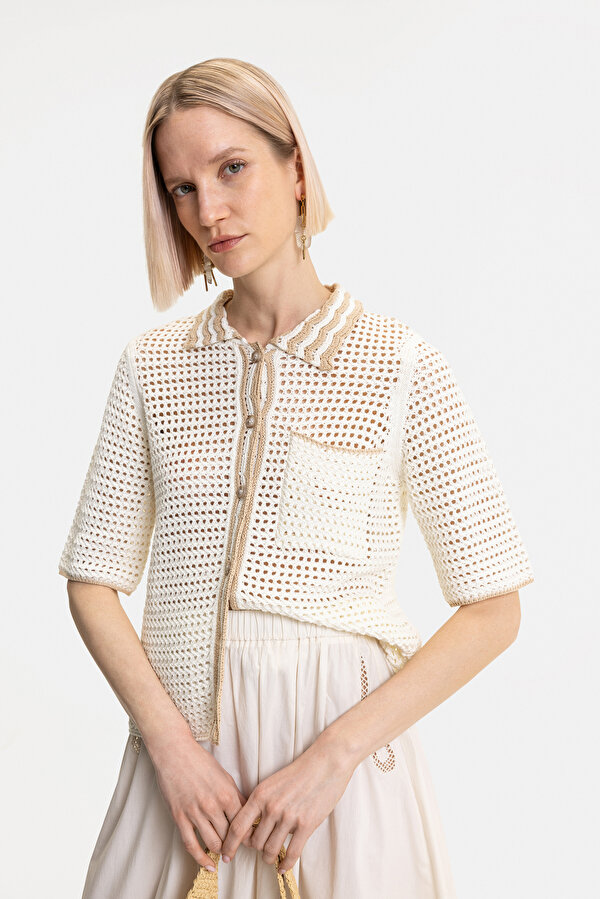 BEIGE PIPING TRICOT 6