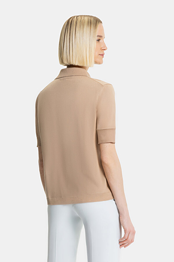 BEIGE POLO NECK TRICOT 2