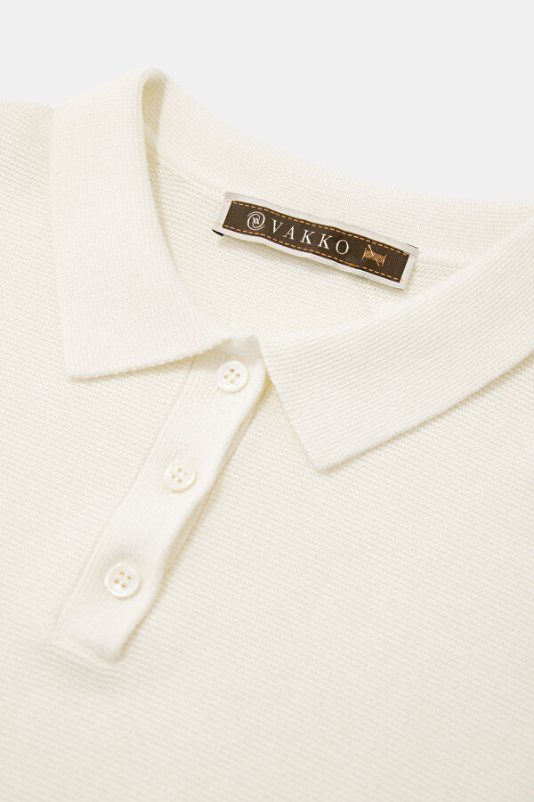 ECRU POLO NECK TRICOT 6