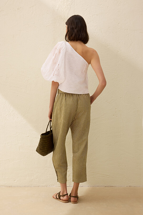 ECRU STRIPED TROUSERS 2