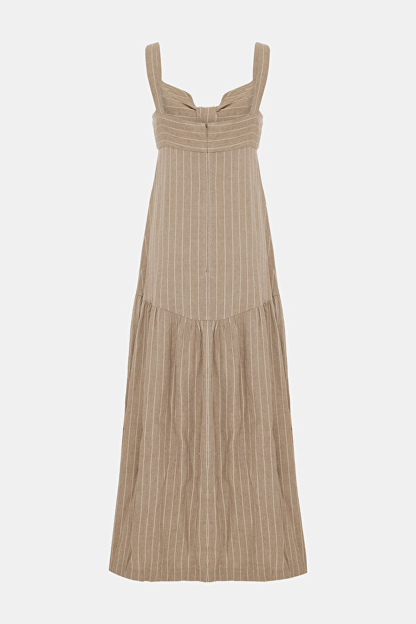 ECRU SLEEVELESS SUSPENDER DRESS 2