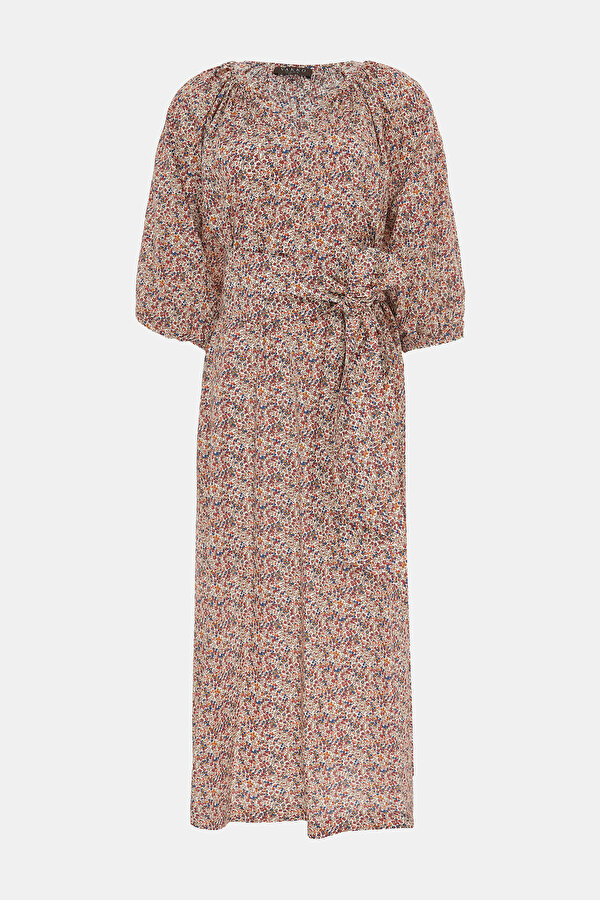 MULTICOLOR 3/4 SLEEVES DRESS