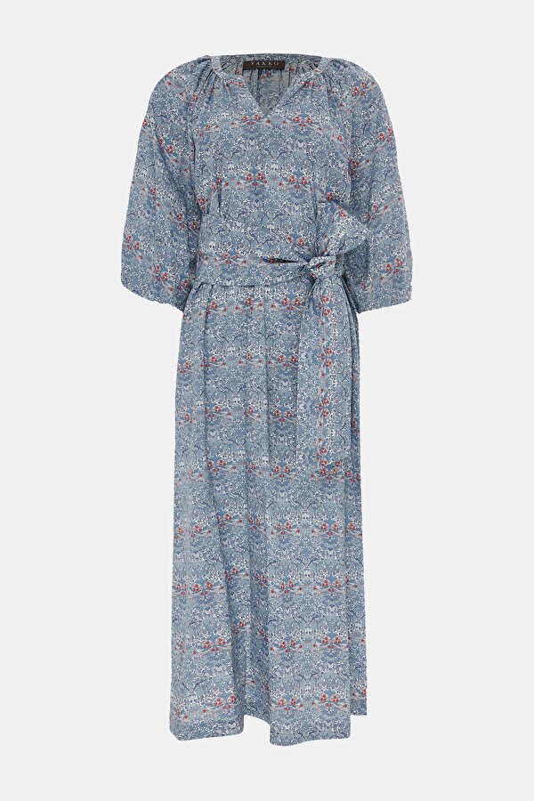 MULTICOLOR 3/4 SLEEVES DRESS