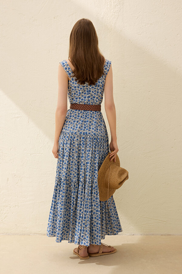 MULTICOLOR SLEEVELESS SUSPENDER DRESS 2