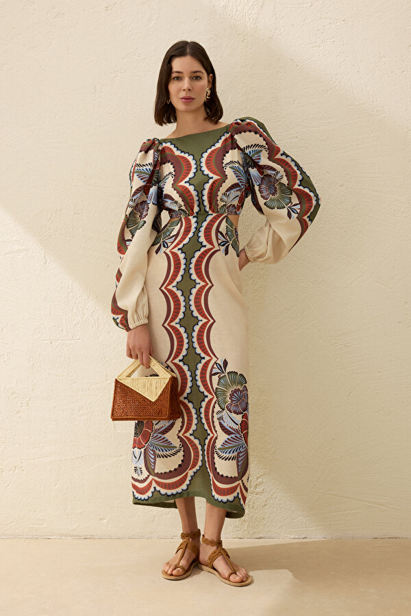 MULTICOLOR LONG SLEEVE DRESS