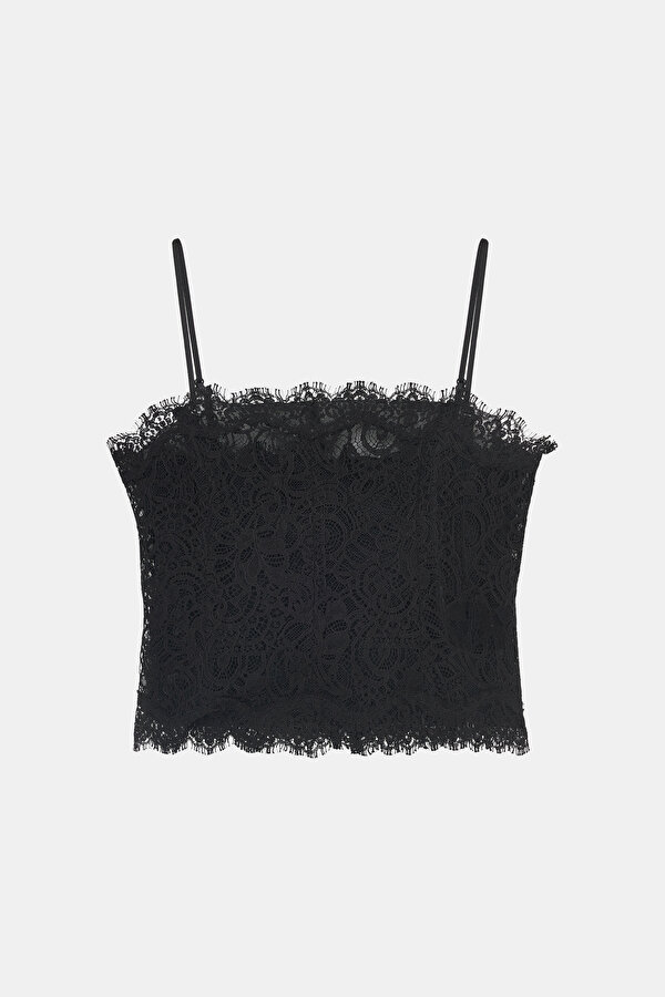 BLACK CLEAVAGE SLEEVELESS BLOUSE 6