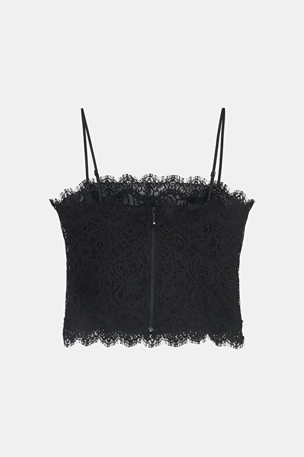 BLACK CLEAVAGE SLEEVELESS BLOUSE 7