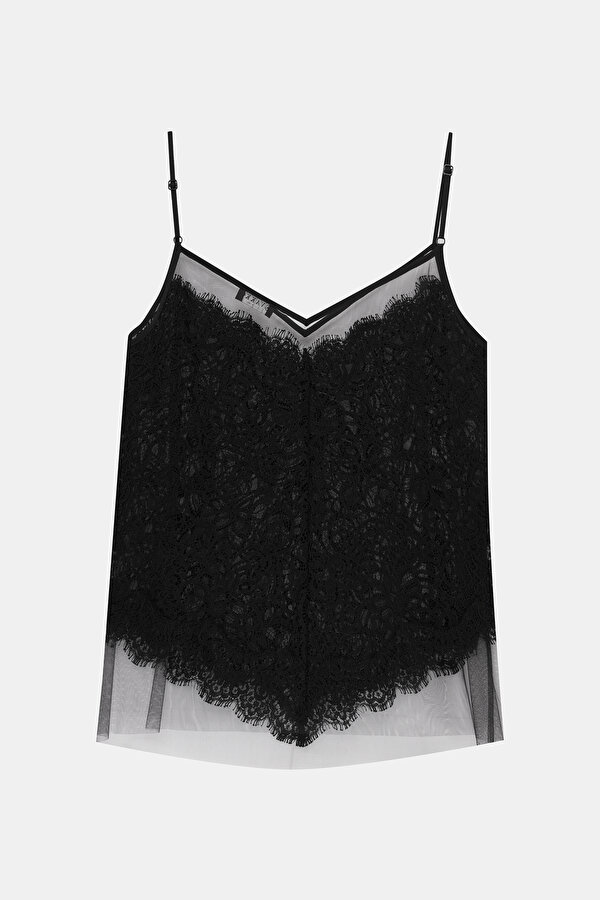 BLACK V NECK SLEEVELESS BLOUSE 7