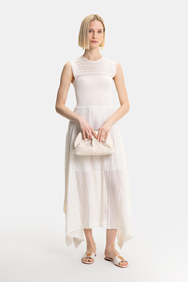 ECRU SLEEVELESS DRESS