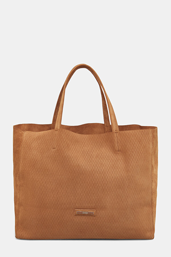 TAN MONOGRAM LEATHER BAG