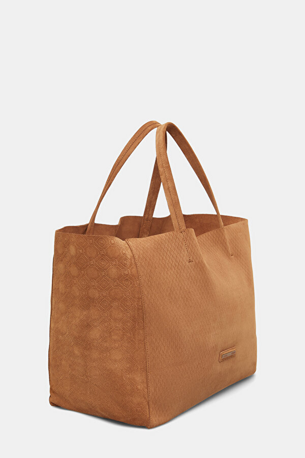 TAN MONOGRAM LEATHER BAG 2