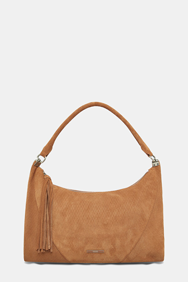 TAN MONOGRAM LEATHER BAG