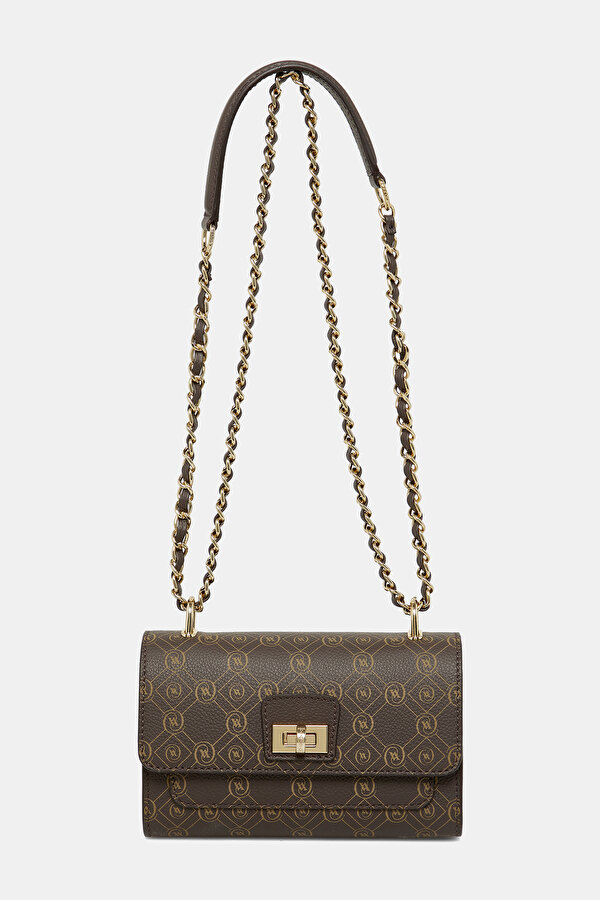 BEIGE MONOGRAM LEATHER BAG 2