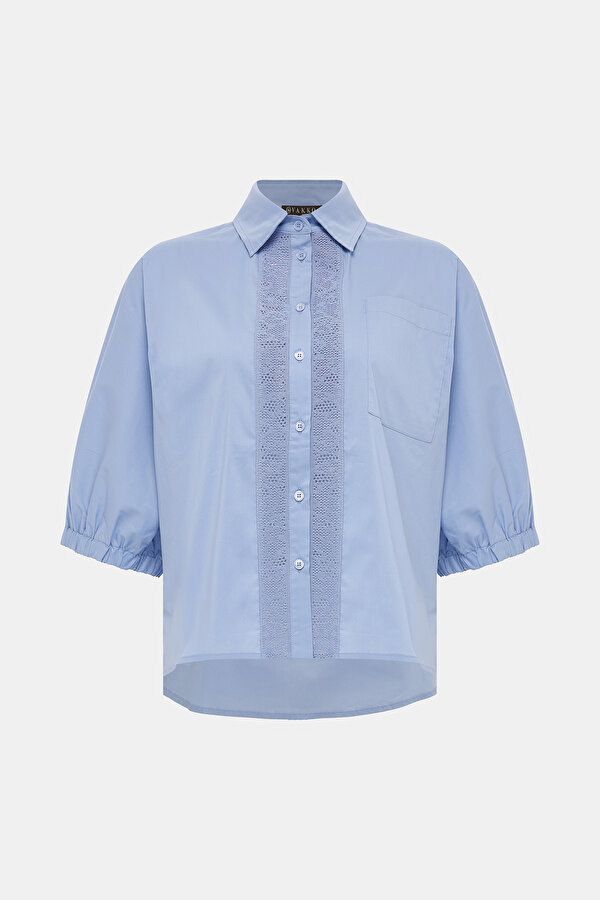 BLUE 3/4 SLEEVES SHIRT 6