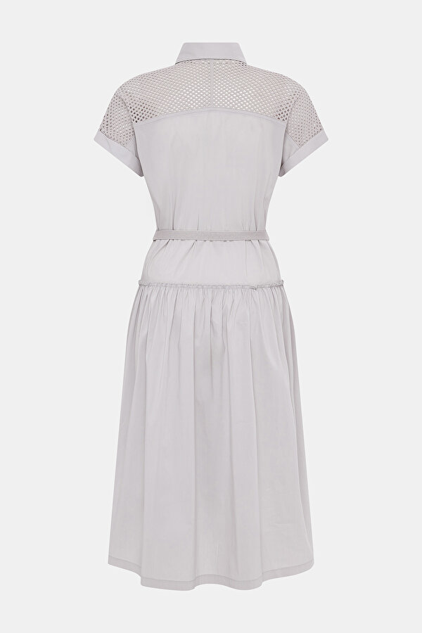 BEIGE SHORT SLEEVE DRESS 7