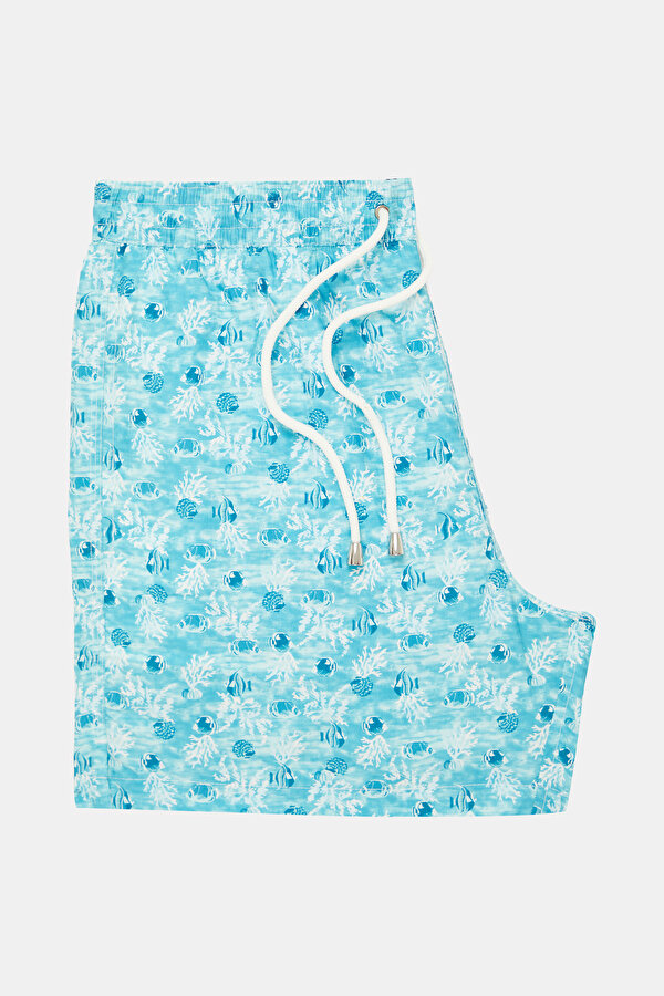 TURQUOISE ANIMAL FIGURED SWIMSUIT