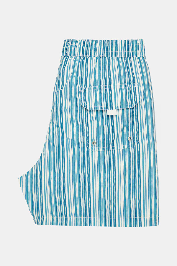 WHITE STRIPED PATTERNED SWIMSUIT 2