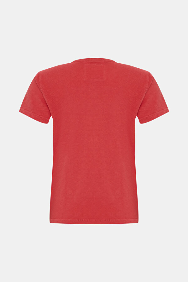 KIRMIZI BİSİKLET YAKA BASKILI T-SHIRT 2