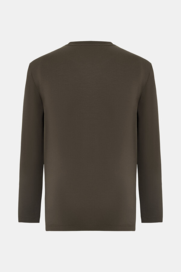 BROWN BICYCLE COLLAR LONG SLEEVE TSHIRT 2