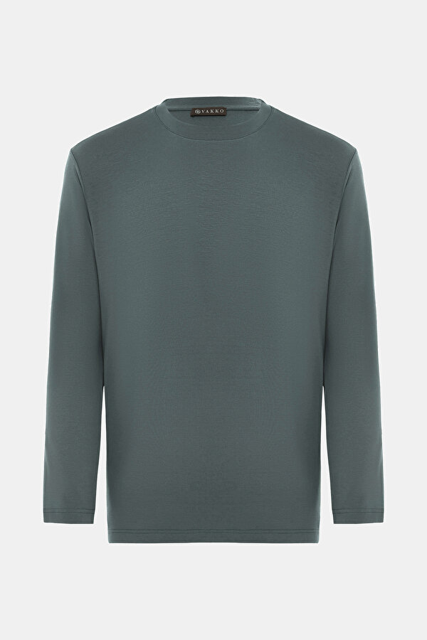 GREEN BICYCLE COLLAR LONG SLEEVE TSHIRT