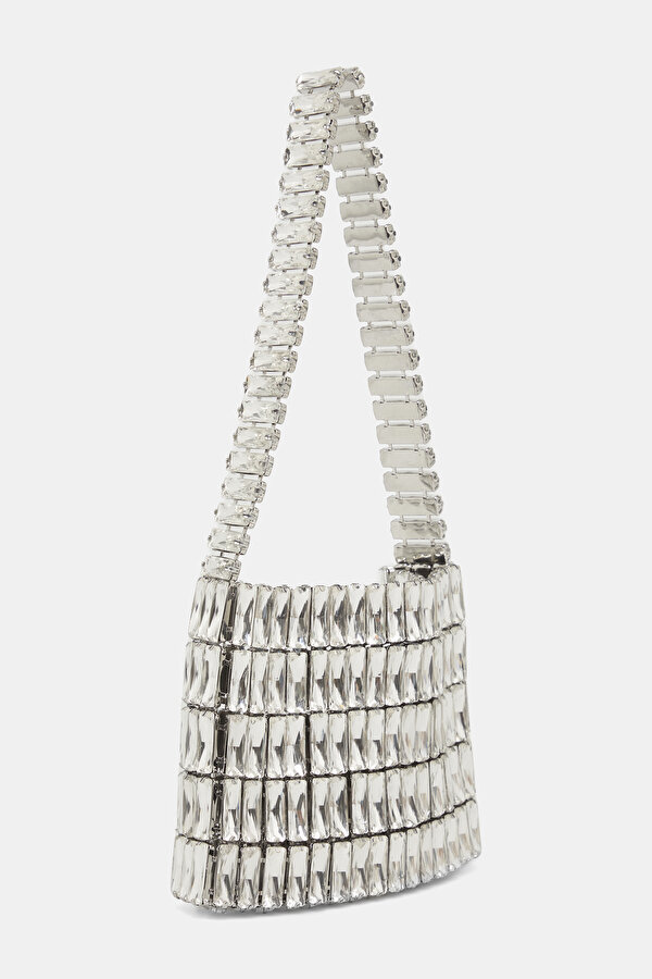 SILVER TEXTURED BAG 2