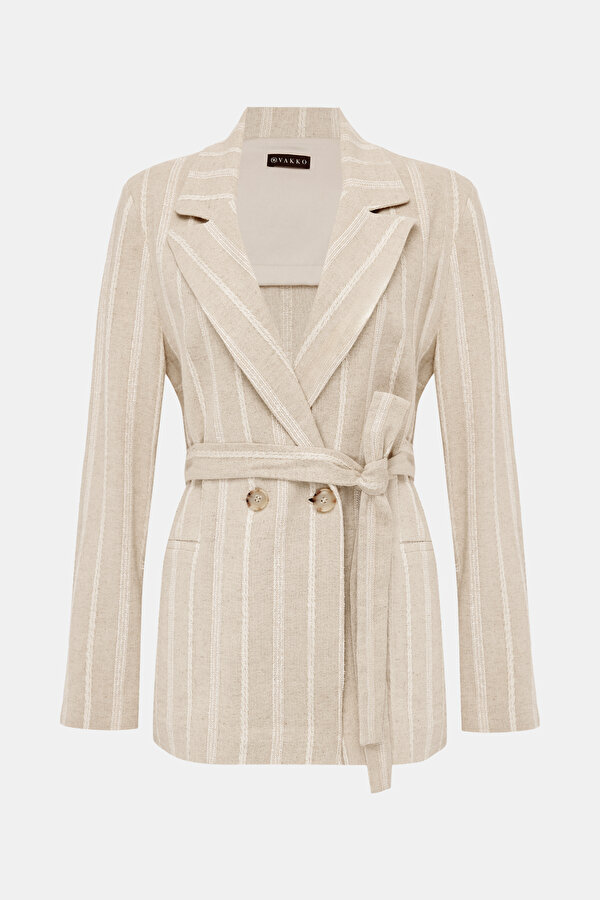 ECRU SURPLICE NECKLINE (CROSS-OVER NECKLINE) JACKET 7