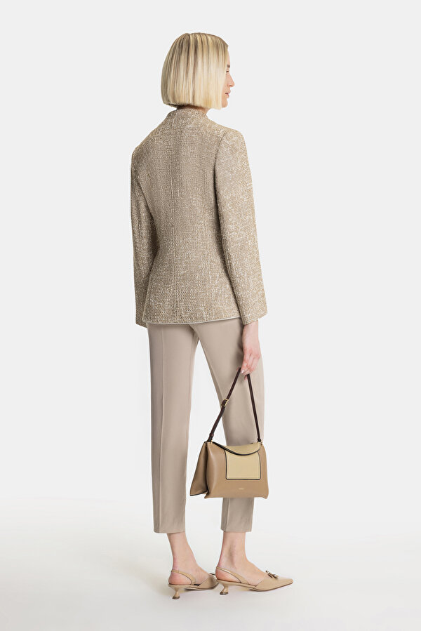 BEIGE UPRIGHT COLLAR JACKET 6