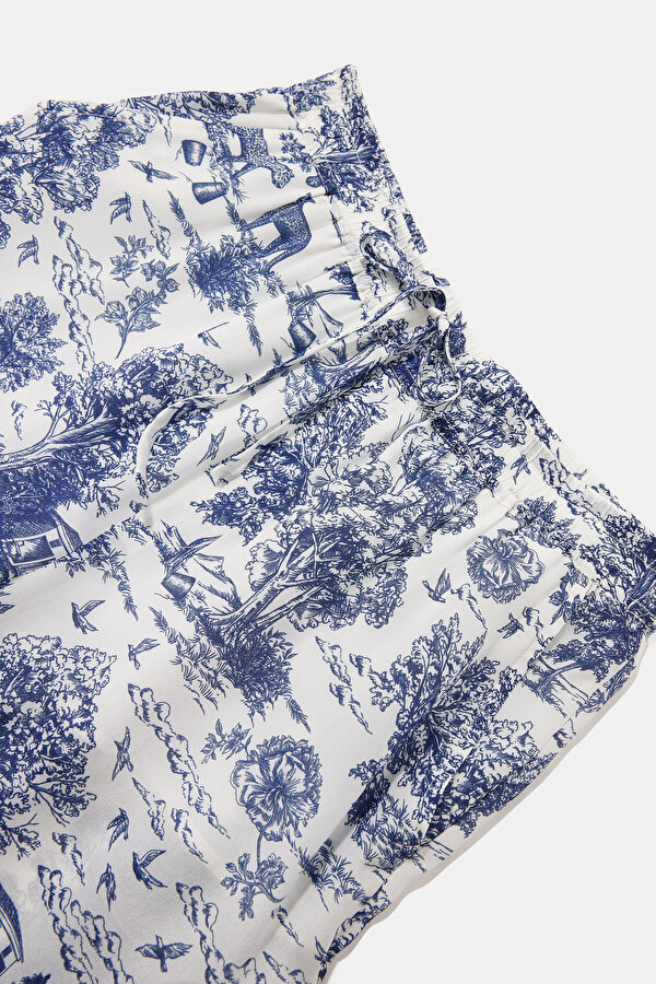 INDIGO DESIGN FILLED STRAIGHT CUT TROUSERS 6