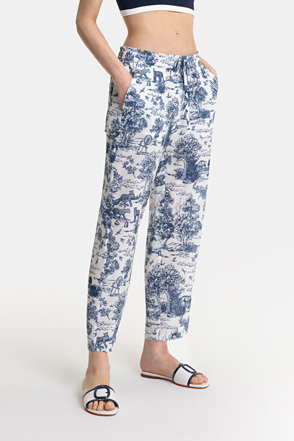 INDIGO DESIGN FILLED STRAIGHT CUT TROUSERS 2