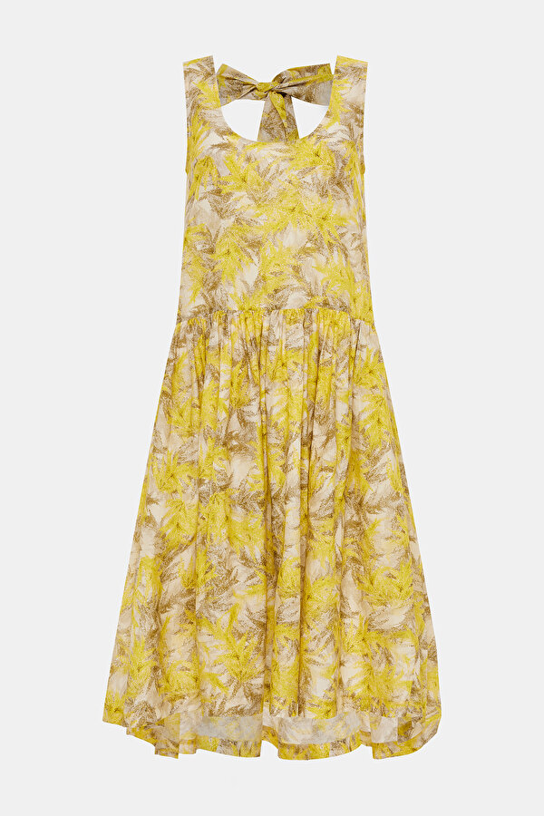 BEIGE SLEEVELESS MIDI DRESS 7