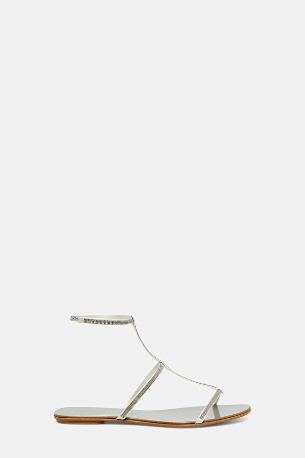 SILVER JEWELLED SLIPPER