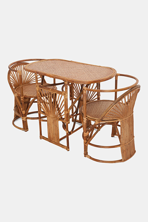 OVAL TABLE AND 2 CHAIRS SET 2