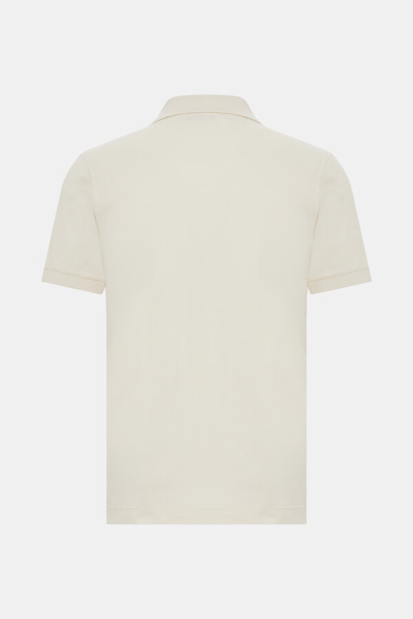 ECRU POLO NECK SHORT SLEEVE TSHIRT 2