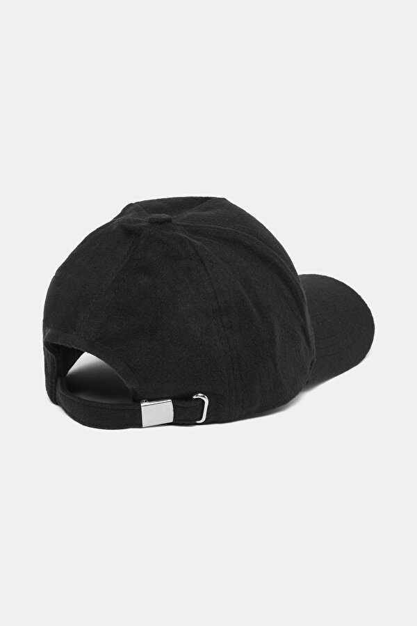 BLACK PLAIN FLANNEL HAT 2