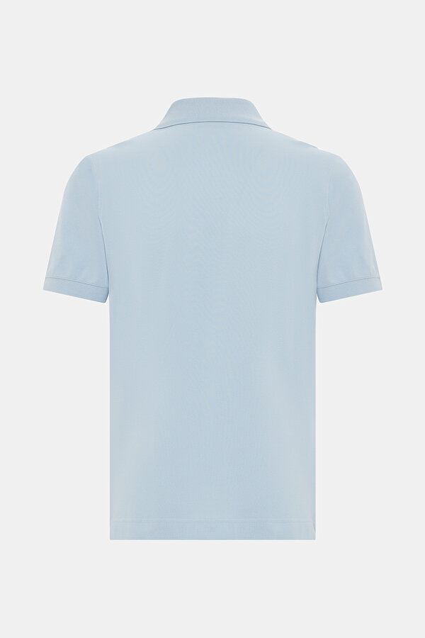 LIGHT BLUE POLO NECK SHORT SLEEVE TSHIRT 2