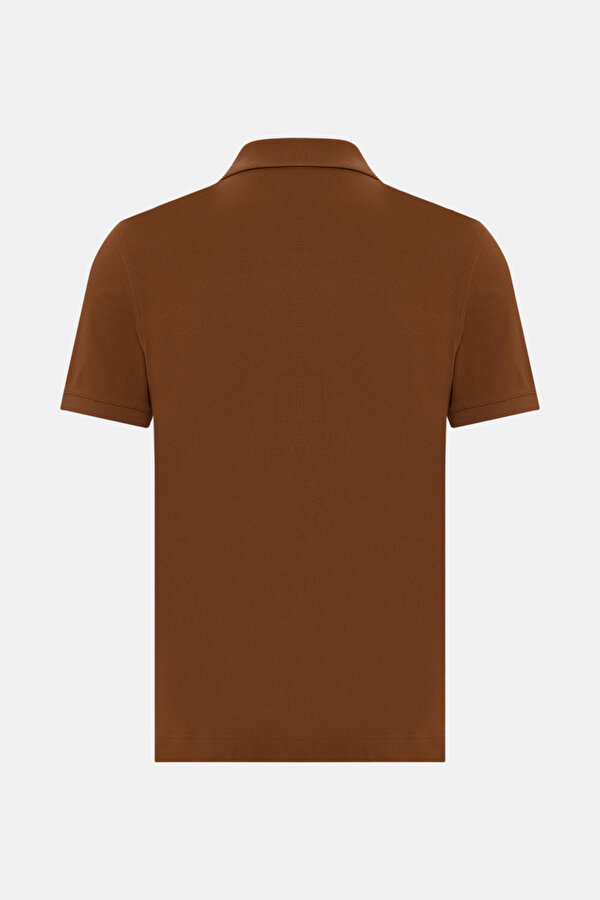 TAN POLO NECK SHORT SLEEVE TSHIRT 2