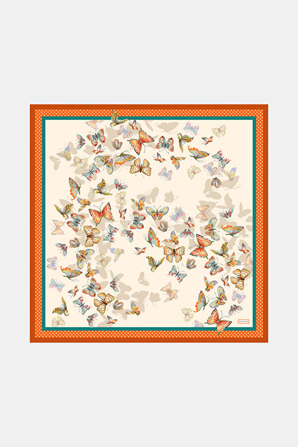ORANGE ANIMAL FIGURED TWILL GAVROŞ