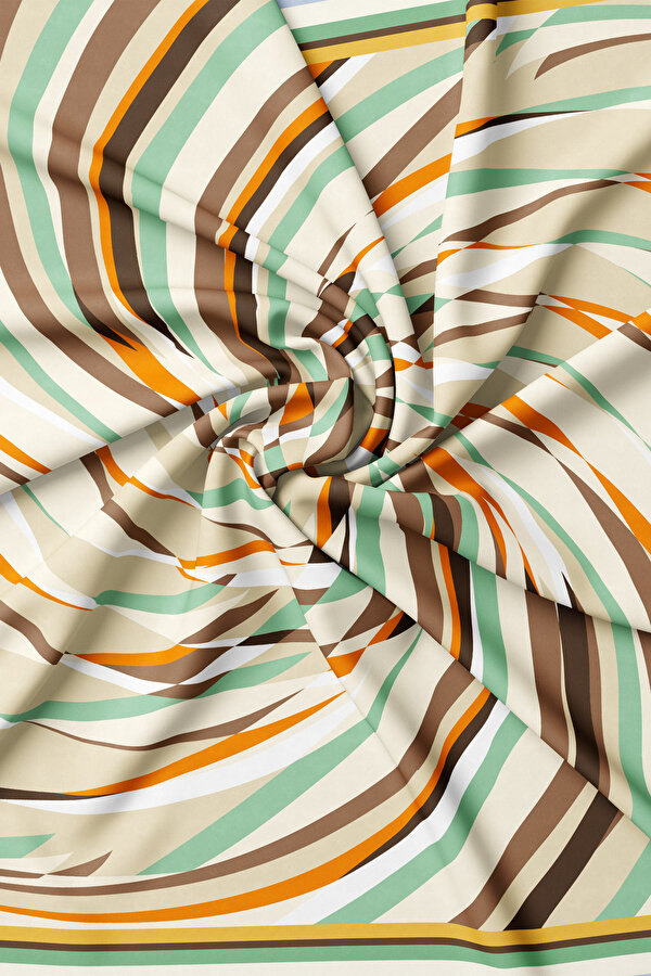 GREEN GEOMETRIC DESIGN TWILL GAVROŞ 2