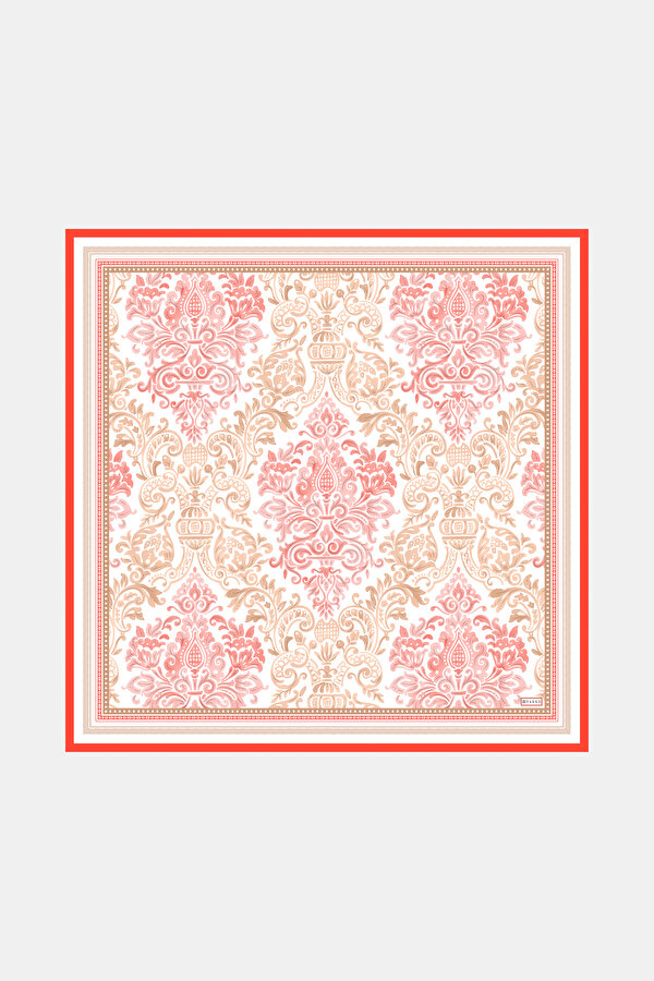 VERMILION ETHNIC DESIGN TWILL SCARF
