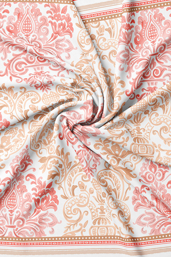 VERMILION ETHNIC DESIGN TWILL SCARF 2